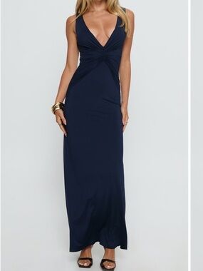 halter chain maxi dress Ocean Goddess Metal Circular Chain Halter Backless Vacation A-line Maxi Dress